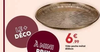 Vide-poche métal Ø30cm