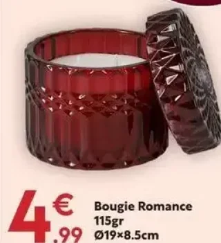 Bougie Romance 115gr Ø19×8.5cm