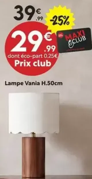Lampe Vania H.50cm