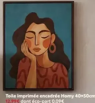 Toile imprimée encadrée Homy 40x50cm
