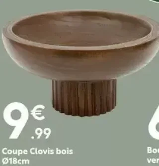 Coupe Clovis bois Ø18cm