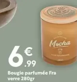 Bougie parfumée Fra verre 280gr Mucha