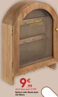 Boîte à clés Roxie bois 22×38cm