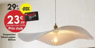 Suspension Tehani papier Ø57cm