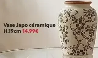 Vase Japo céramique H.19cm