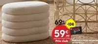 Pouf coffre Giulia bouclette 59x45x40cm