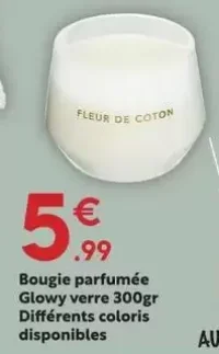 Bougie parfumée Glowy verre 300gr