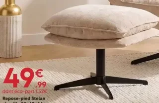 Repose-pied Stelan chenille 53×48×44cm