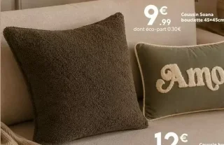 Coussin Soana bouclette 45x45cm