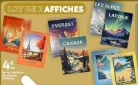 Set de 2 affiches décoratives 30x40cm