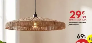 Suspension Bellamy jute Ø58cm