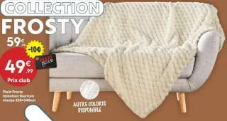 Plaid Frosty imitation fourrure sherpa Collection Frosty