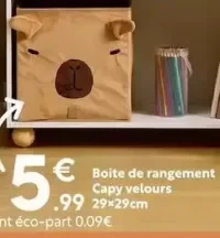 Boite de rangement Capy velours