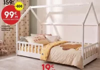 Lit cabane avec barrière