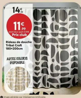 Rideau de douche Tribal Craft 180x200cm