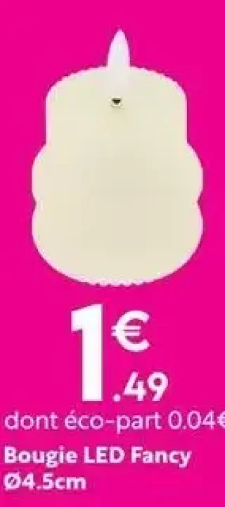 Bougie LED Fancy Ø4.5cm