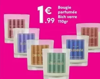 Bougie parfumée Bich verre 110gr