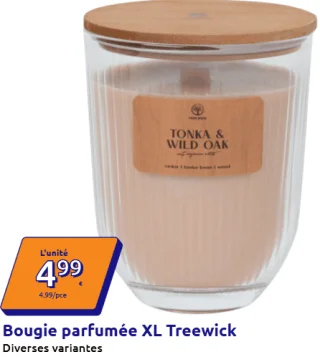 Bougie parfumée XL Treewick