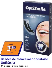 Bandes de blanchiment dentaire OptiSmile