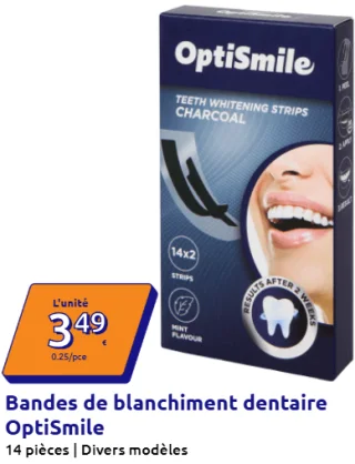 Bandes de blanchiment dentaire OptiSmile
