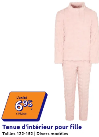 Tenue d'intérieur pour fille
