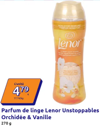 Parfum de linge Lenor Unstoppables Orchidée & Vanille