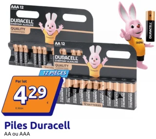 Piles Duracell AA ou AAA