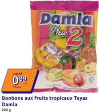 Bonbons aux fruits tropicaux Tayas Damla