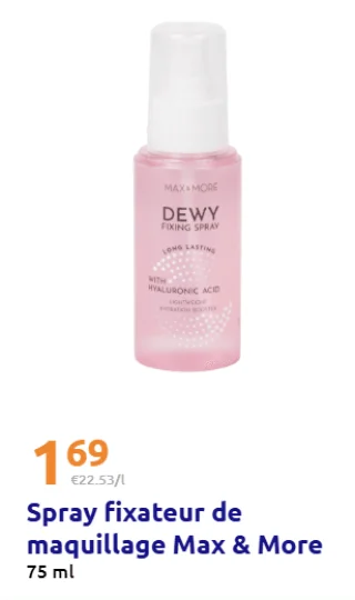 Spray fixateur de maquillage Max & More
