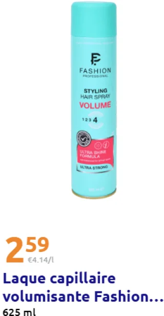 Laque capillaire volumisante Fashion Professional