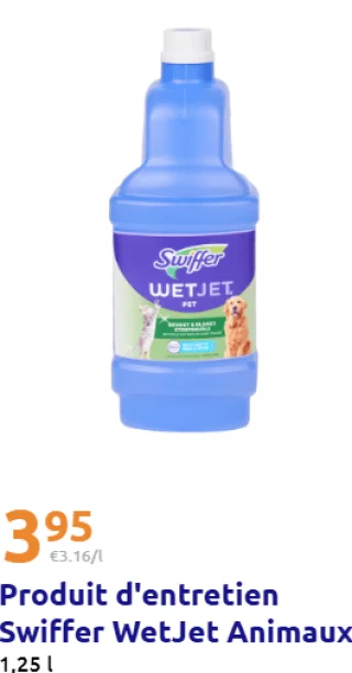 Produit d'entretien Swiffer WetJet Animaux
