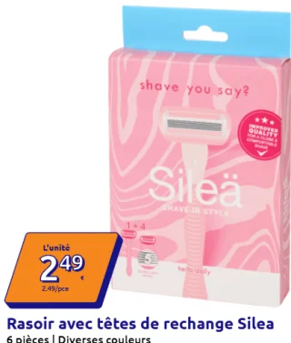 Rasoir avec têtes de rechange Silea