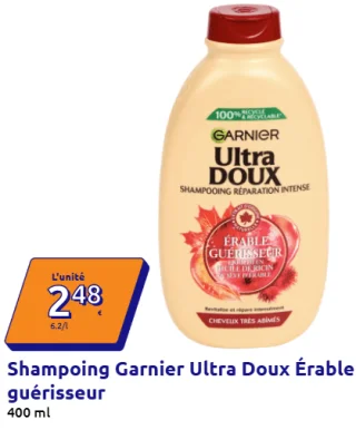 Shampoing Garnier Ultra Doux Érable guérisseur