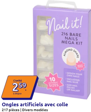 Ongles artificiels avec colle Nail it!