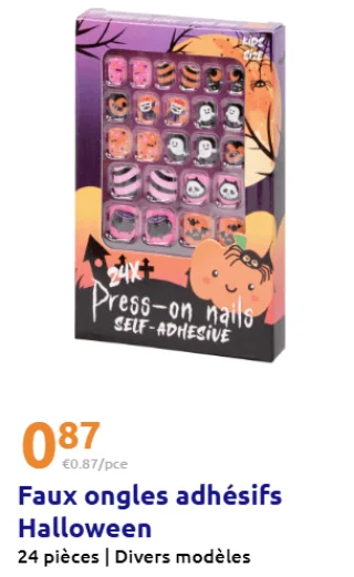 Faux ongles adhésifs Halloween