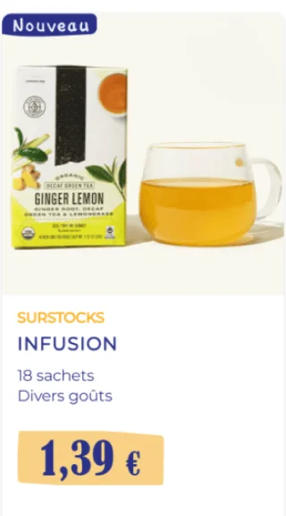 INFUSION Decaf Green Tea Ginger Lemon