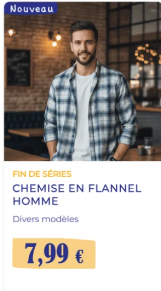 Chemise en flannel homme