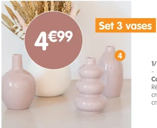 Set de 3 vases Cocoon Collection