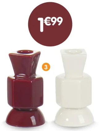 Bougeoir céramique - Ø.5,5xH.10 cm