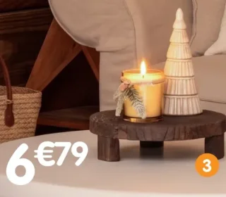 Plateau en bois sur pieds Cosy Cabin