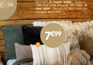 Coussin brosse COSY CABIN
