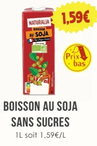 Naturalia Boisson au Soja Sans Sucres