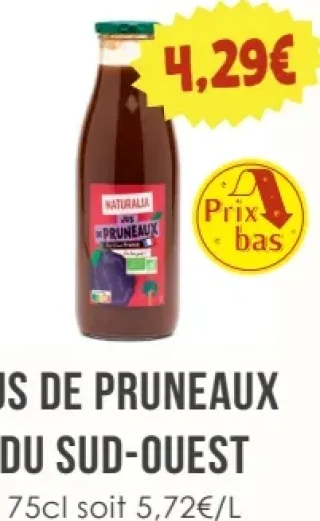 Naturalia Jus de Pruneaux du Sud-Ouest