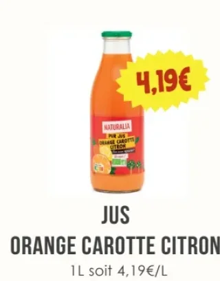 Naturalia Jus Orange Carotte Citron