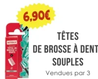 Têtes de brosse à dents souples Naturalia