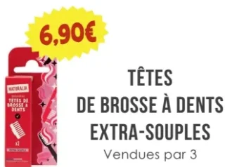 Têtes de brosse à dents extra-souples Naturalia