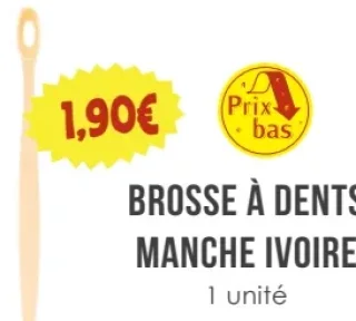 Brosse à dents manche ivoire Naturalia