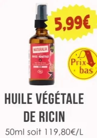 Huile végétale de ricin Naturalia
