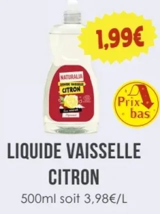 Naturalia Liquide Vaisselle Citron