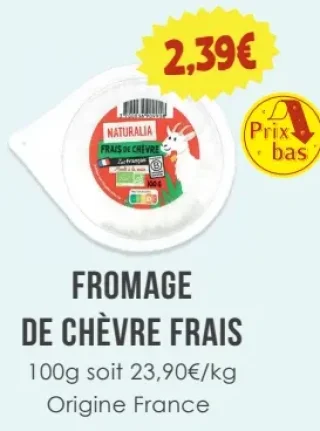 Fromage De Chèvre Frais Naturalia